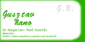 gusztav mano business card